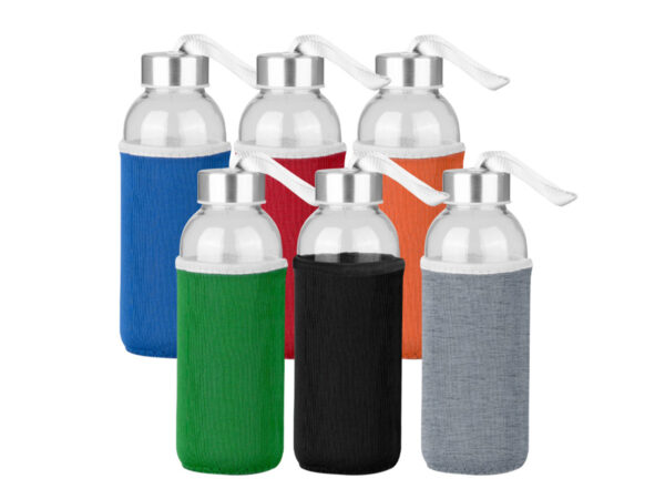 Botella de Vidrio Silica con funda